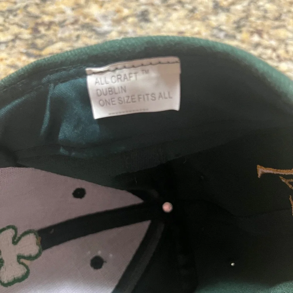 All Craft Dublin Ireland Shamrock Baseball Cap Green Tan Adjustable Hat Hat